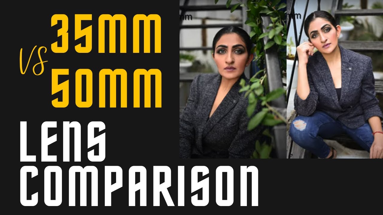35mm vs 50mm Prime Lens Comparison for Portrait Photography | Live Model Shoot