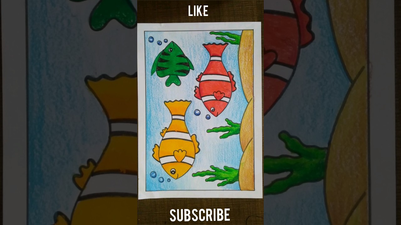 How to draw fish aquarium easy/ Fish Aquarium Drawing for kids