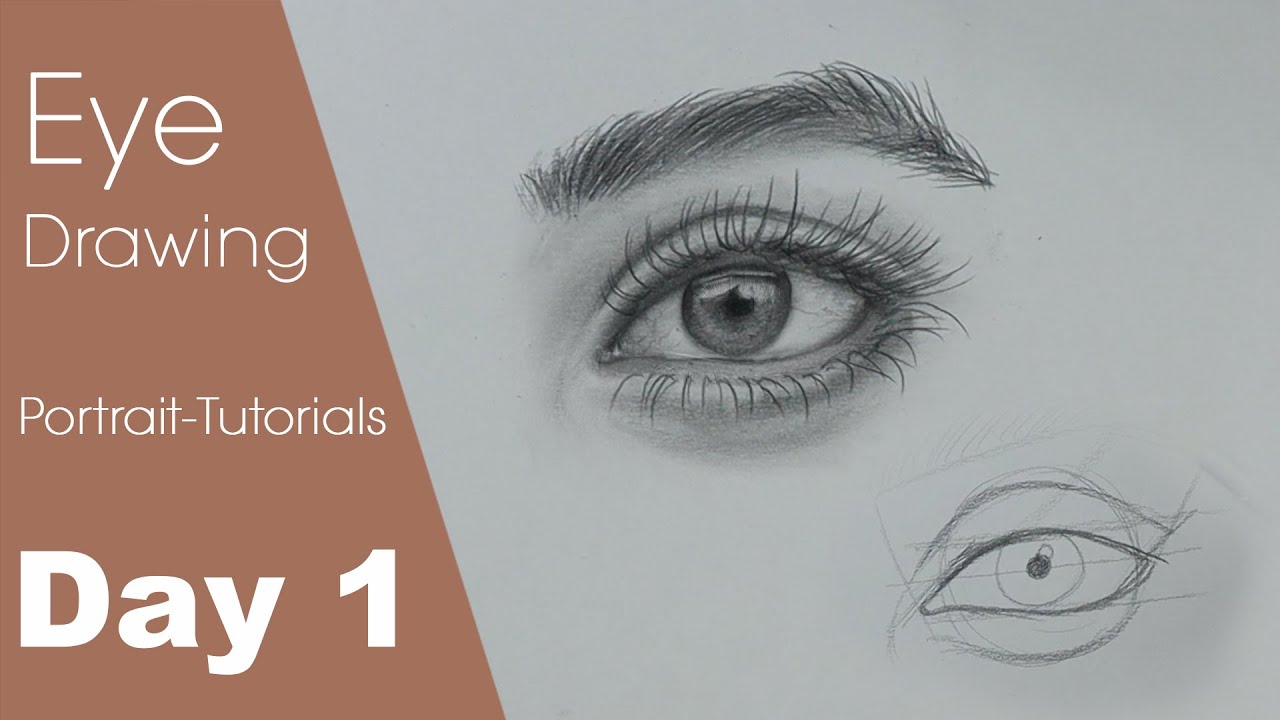 Portrait Drawing for Beginners – DAY 1 | Eye Drawing Techniques #sketchbookbyabhishek