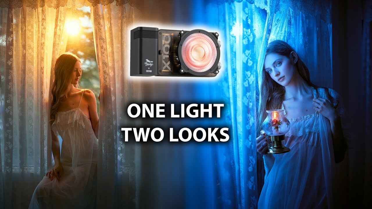 Portrait Photography Trick: Fake Sunset & Moonlight with One LED Light