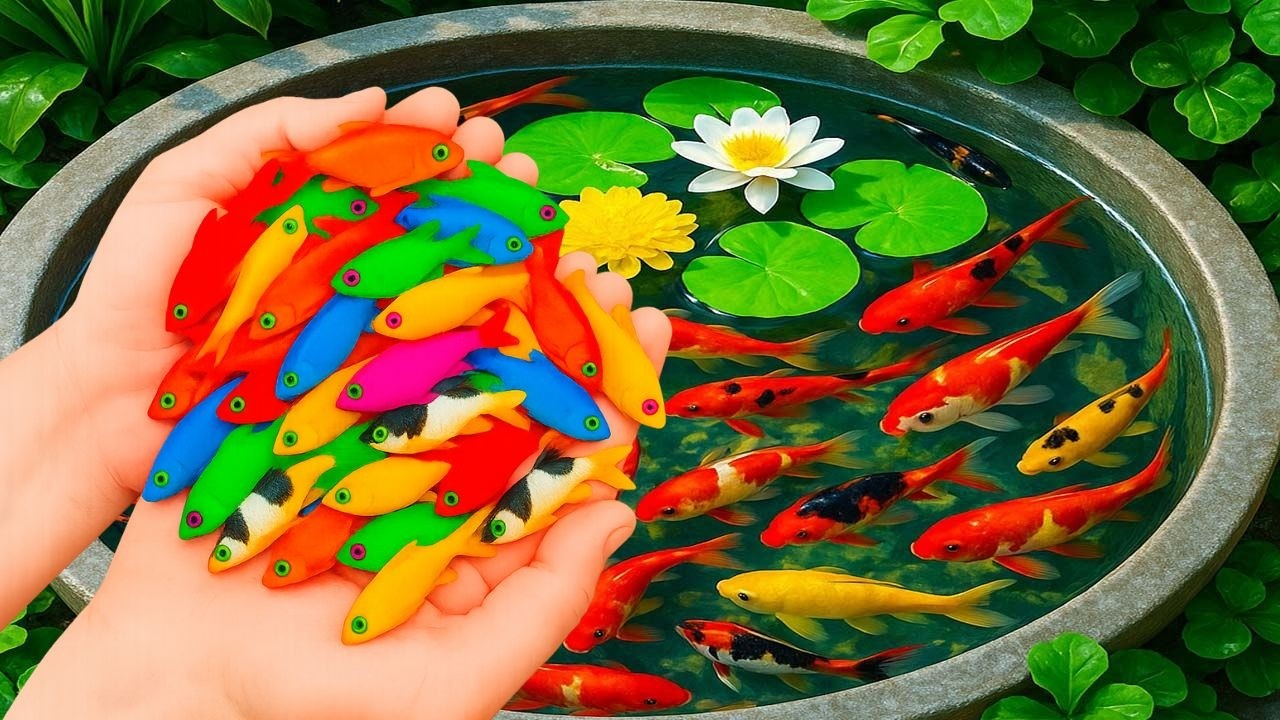 Catch Beautiful Aquarium Fish In Small Pond Baby Turtles Eels Iguana,Tadpoles,Koi,Guppies, Seahorses