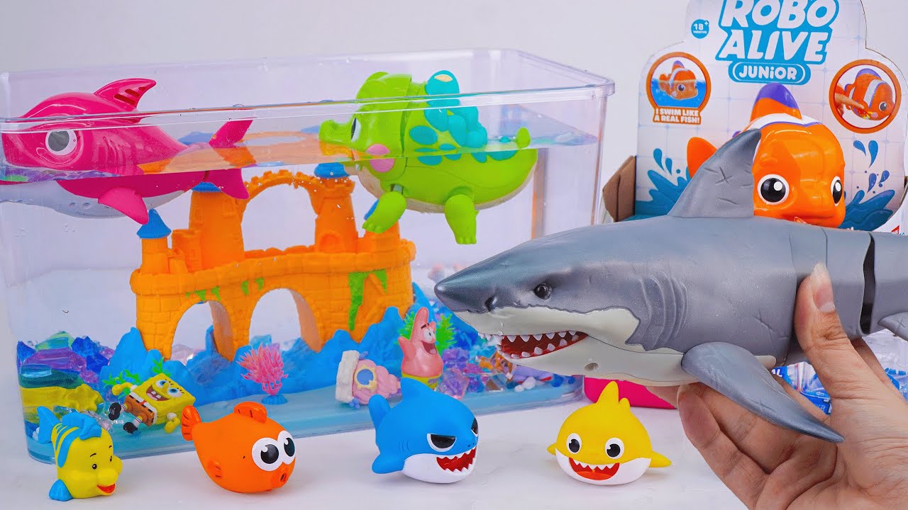 [Toy asmr] Shark RC & Zuru Robo Fish & Aquarium Playset ASMR Satisfying with Unboxing | Review Toy