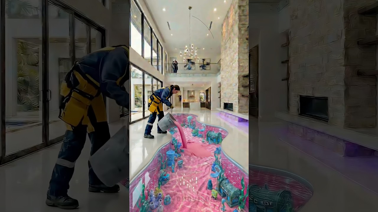 THIS FLOOR IS INSANE 😱 Luxury Aquarium Epoxy Floor