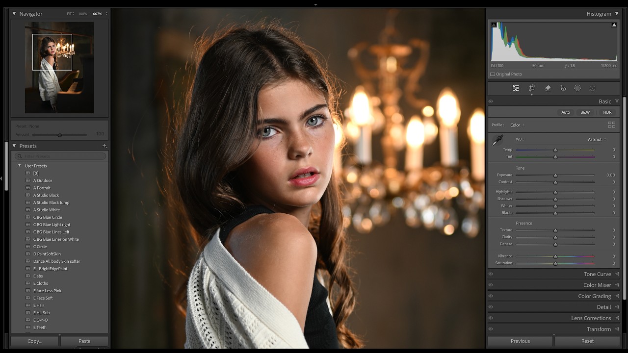 Editing Liberty's Portrait Photo Session in Lightroom