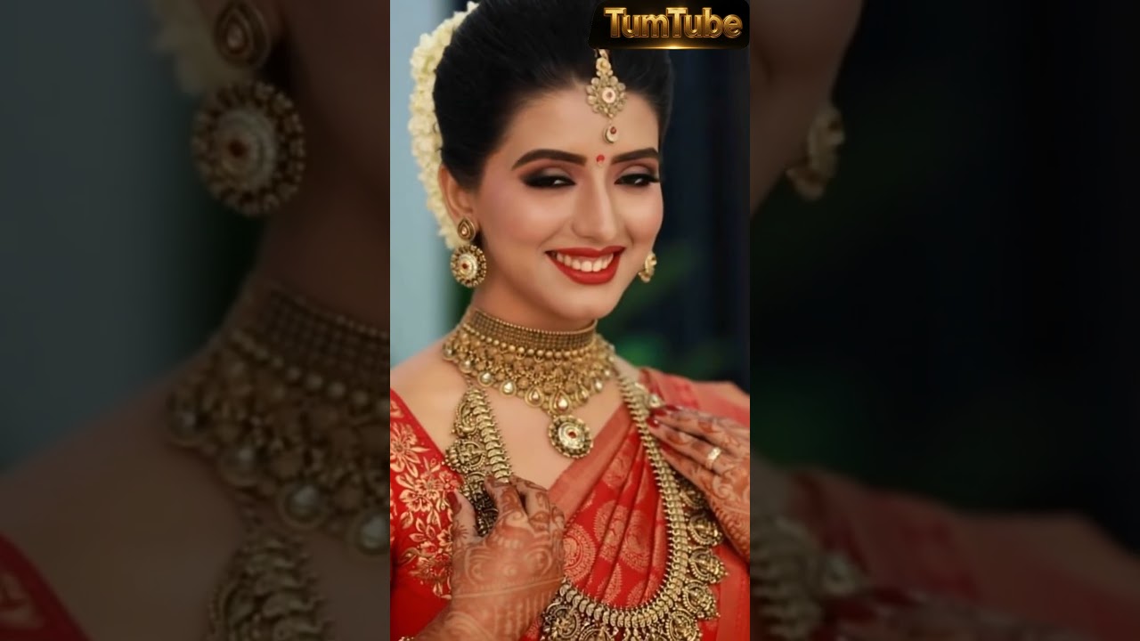 Red Sleeveless Saree Photoshoot Featuring Indian Girl in Bold Underarm Pose with Open Hair