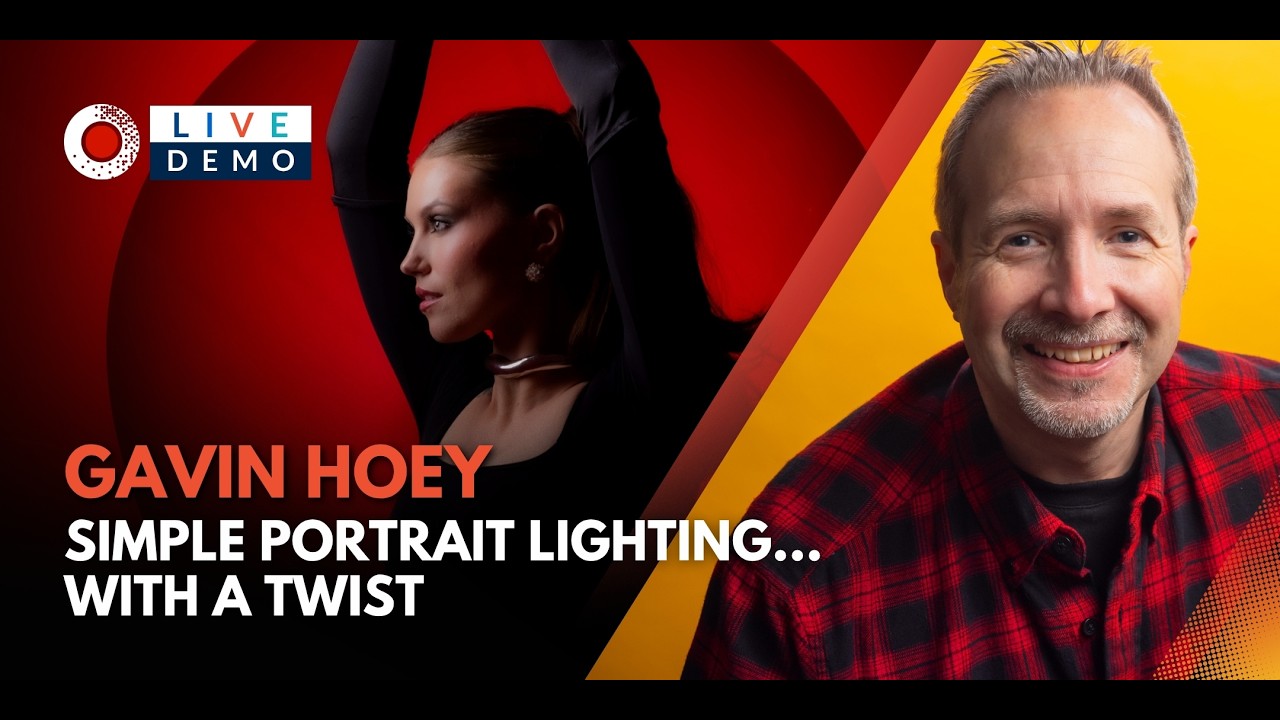Simple Portrait Lighting… with a Twist with Gavin Hoey | Live Photography Demo