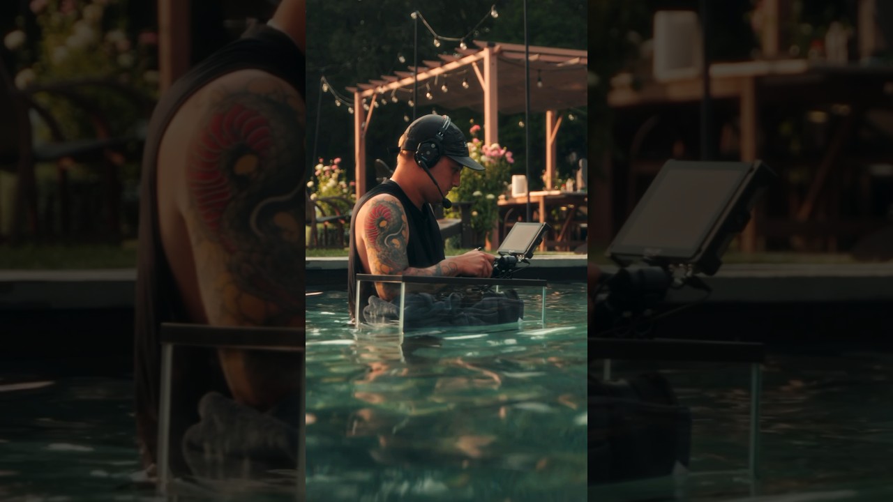 Using a fish-tank to get underwater shots! ￼#filmmakingtips #fishtank #cinematographer
